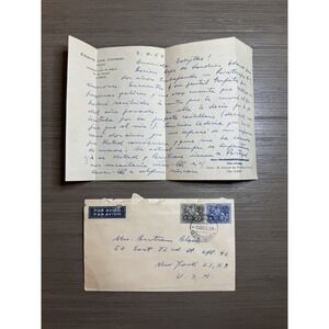 Signed 1956 letter from Eduardo Luís Cortesão to Edythe Latham Bloch